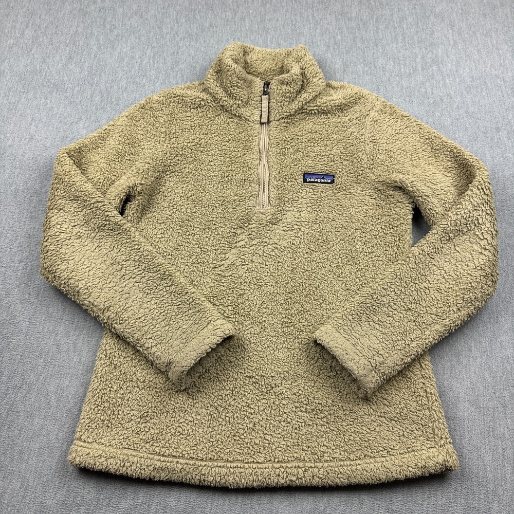 Patagonia Jacket Womens Small Brown Los Gatos Fleece 1/4 Zip Pullover Mock 25235